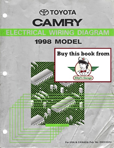 [TOY1998EWD322UA] 1998 Toyota Camry OEM Shop Service Repair Electrical Wiring Diagram Manual