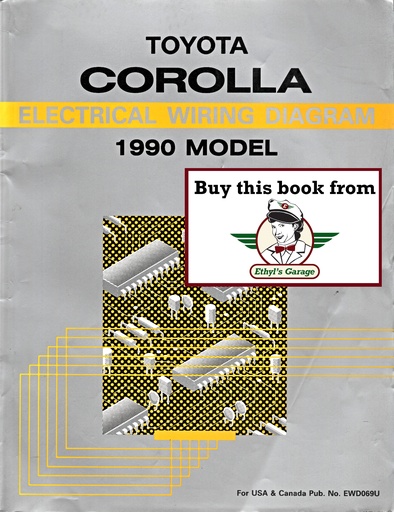 [TOY1990EWD069UA] 1990 Toyota Corolla AE92 AE95 OEM Shop Service Repair Electrical Wiring Diagram Manual