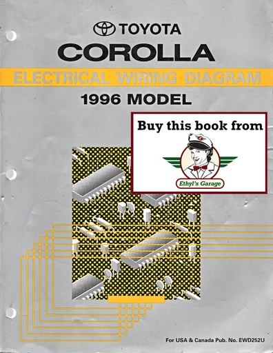 [TOY1996EWD252UA] 1996 Toyota Corolla AE101 AE102 OEM Shop Service Repair Electrical Wiring Diagram Manual