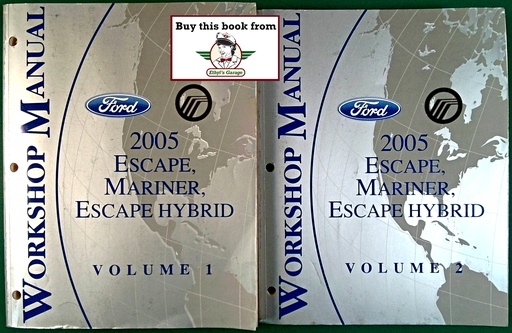 [FOR2006FCS1379605A/2] 2005 Ford Escape, Mariner, & Escape Hybrid Original OEM Factory Shop Service Workshop Repair Manual 2 Vol Set