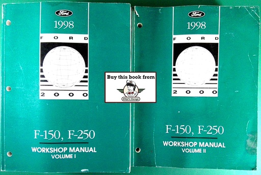 [FCS12272981A/2A] 1998 Ford F-150, F-250 Pickup Truck Original OEM Factory Shop Repair Maintenance Service Manual Complete 2 Vol. Set
