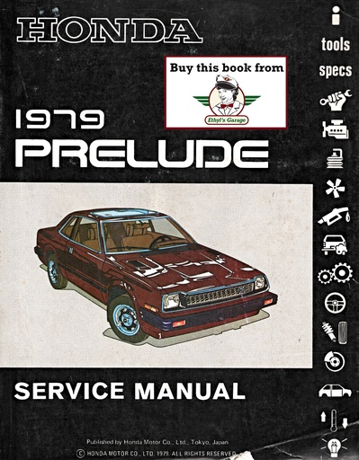[HON19796169200A] 1979 Honda Prelude Shop Service Repair Maintenance Manual