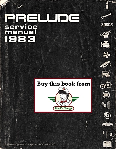[HON198361SB000A] 1983 Honda Prelude Shop Service Repair Maintenance Manual