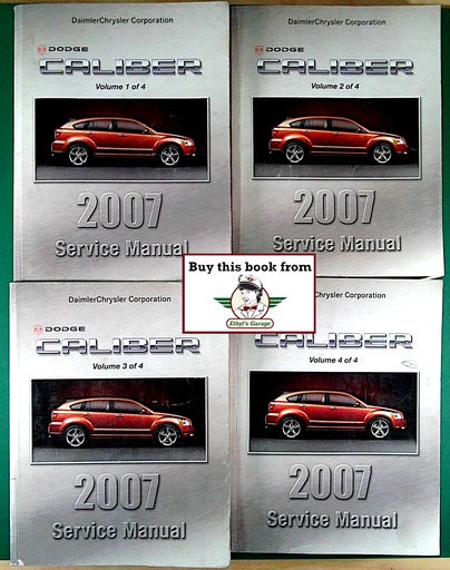 [MOP20078127007028A/4] 2007 Dodge Caliber Original OEM Shop Repair Maintenance Service Manuals Complete 4 Vol. Set