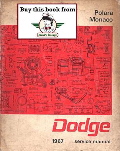 [DOD1967812707280A] 1967 Dodge Polara Monaco Shop Maintenance Repair Service Manual