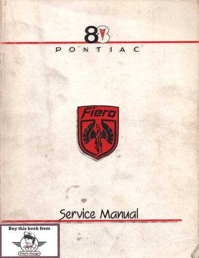 [PO1988S8810PA] 1988 Pontiac Fiero Factory OEM Shop Service Repair Manual