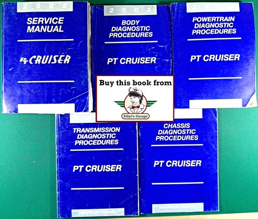 [CHR2002813700261A/5] 2002 Chrysler PT Cruiser Factory Shop Repair Service and Diagnostic Manuals 5 Vol. Set