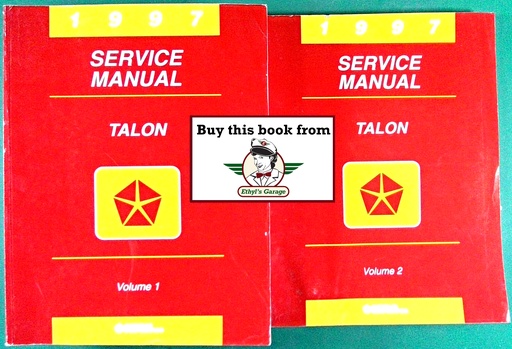 [EAG1997812707500A/2] 1997 Eagle Talon Factory Shop Repair Service & Electrical Manual 2 Vol. Set