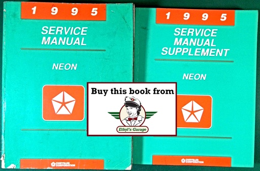 [MOP1995812705025A/2] 1995 Dodge/Plymouth Neon Service & Supplement Shop Manuals 2 Vol. Set