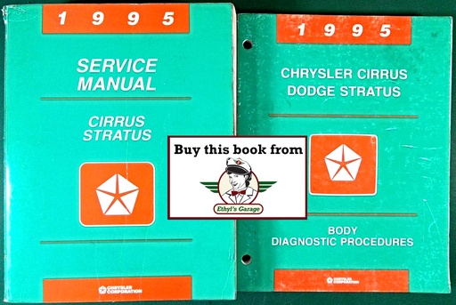 [MOP1995812705121A/2] 1995 Chrysler/Dodge Cirrus/Stratus Shop Repair Maintenance Service & Diagnostic Manuals 2 Vol. Set