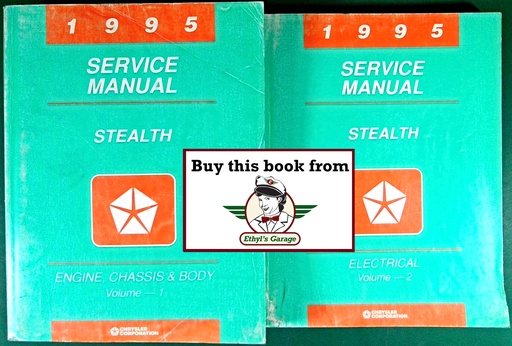 [DOD1995812705115A/2] 1995 Dodge Stealth Shop Maintenance Repair Service & Electrical Manual 2 Vol. Set