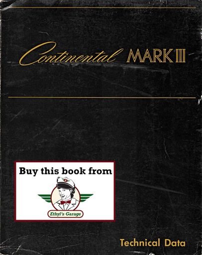 [LIN1968LM6076MIIIA] 1968 Lincoln Continental Mark III Factory OEM Shop Repair Maintenance Service Manual