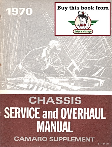 [CH1970ST13470A] 1970 Chevrolet Camaro OEM Factory Service and Overhaul Repair Manual Supplement