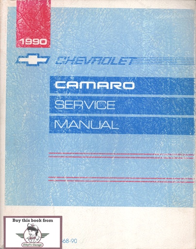 [CH1990ST36890] 1990 Chevrolet Camaro Original OEM Factory Shop Service Repair Maintenance Manual