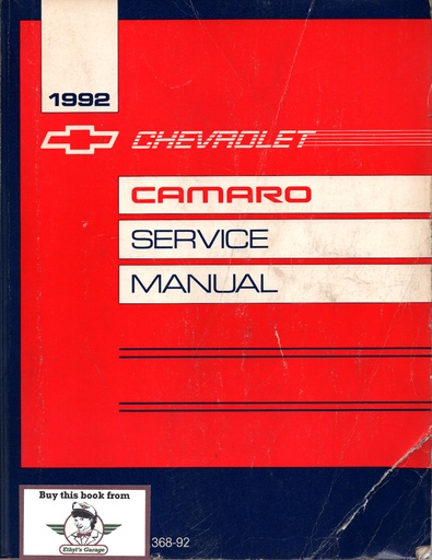 [CH1992ST36892] 1992 Chevrolet Camaro Original OEM Factory Shop Service Repair Maintenance Manual