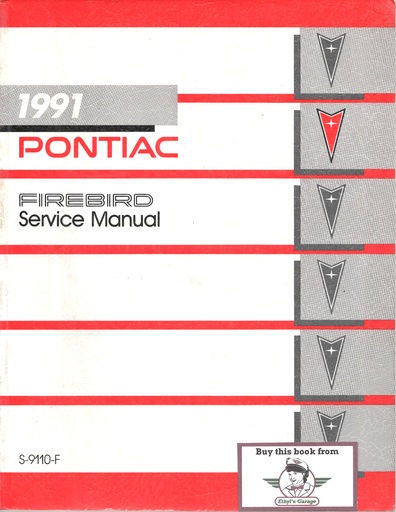 [PO1991S9110F] 1991 Pontiac Firebird Factory OEM Shop Service Repair Manual
