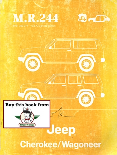 [JEE19838981320371A] 1983 Jeep Cherokee/Wagoneer Shop Repair Maintenance Service Manual