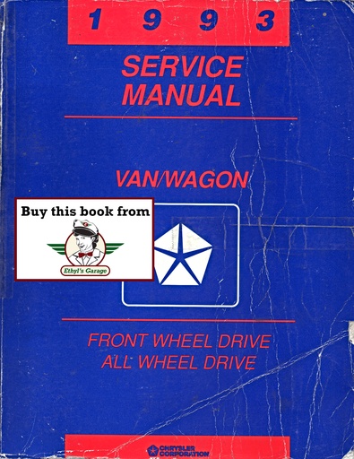 [MOP1993813703105A] 1993 Chrysler Town & Country, Dodge Caravan, & Plymouth Voyager Original OEM Shop Repair Maintenance Service Manual