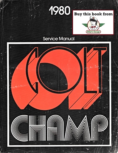 [MOP1980812700005A] 1980 Dodge/Plymouth Colt/Champ Shop Maintenance Repair Service Manual