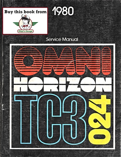 [MOP1980812700003A] 1980 Dodge/Plymouth Omni/Horizon/O24/TC3 Shop Maintenance Repair Service Manual