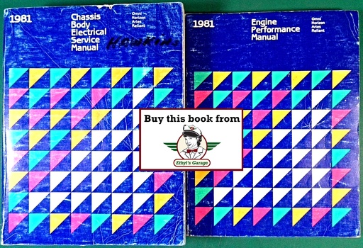[MOP1981812701003A/2] 1981 Dodge/Plymouth Front-Wheel-Drive Passenger Car Shop Maintenance Repair Service Manual 2 Vol Set Aries, Reliant, Omni, Horizon