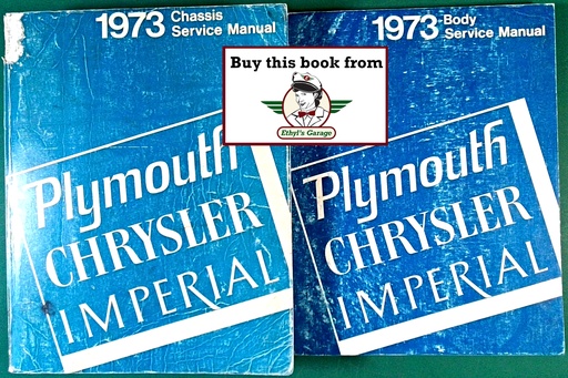 [MOP1973810703450A/2] 1973 Chrysler/Plymouth/Imperial Shop Service Manual Set  ’Cuda/Roadrunner/Duster/New Yorker/Newport/LeBaron/Town & Country/Satellite/Fury/Barracuda