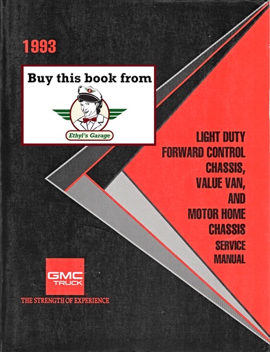 [GM1993X9332A] 1993 GMC P3 & P/G Models Front Engine Motorhome & Commercial Chassis Factory Shop Repair Service Manual
