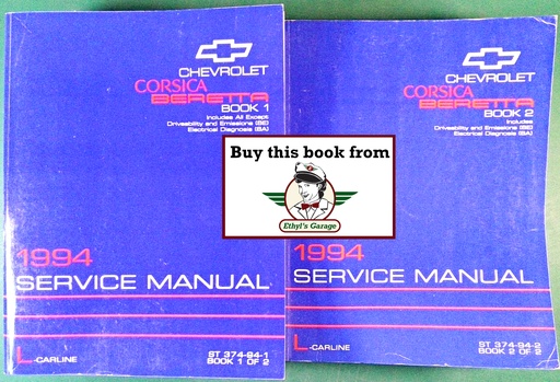 [CH1994ST37494A/2] 1994 Chevrolet Corsica/Beretta L-Platform Shop Maintenance Repair Service Manual 2 Vol Set