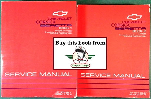 [CH1993ST37493A/2] 1993 Chevrolet Corsica/Beretta L-Platform Shop Maintenance Repair Service Manual 2 Vol Set