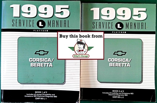 [CH1995GMP/95LA/2] 1995 Chevrolet Corsica/Beretta L-Platform Shop Maintenance Repair Service Manual 2 Vol Set