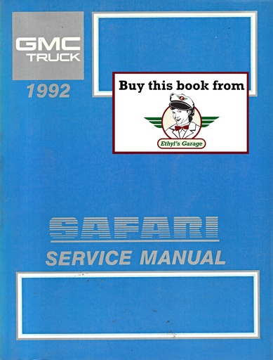 [GM1992X9230A] 1992 GMC Safari M/L Van Factory Service Shop Manual