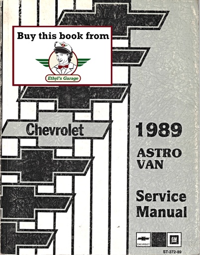 [CH1989ST37289A] 1989 Chevrolet Astro M/L Van Service Shop Manual