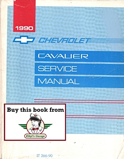 [CH1990ST36690A] 1990 Chevrolet Cavalier Factory Shop Repair Service Manual Z24