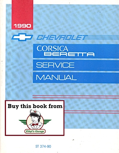 [CH1990ST37490A] 1990 Chevrolet Corsica/Beretta L-Platform Shop Repair Maintenance Service Manual GTZ