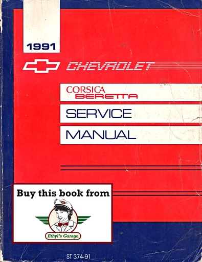 [CH1991ST37491A] 1991 Chevrolet Corsica/Beretta L-Platform Shop Repair Maintenance Service Manual GTZ