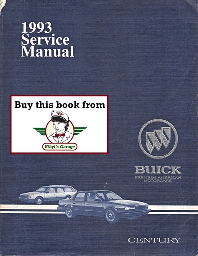 [BU1993CSMA] 1993 Buick Century OEM Factory Shop Service Repair Manual