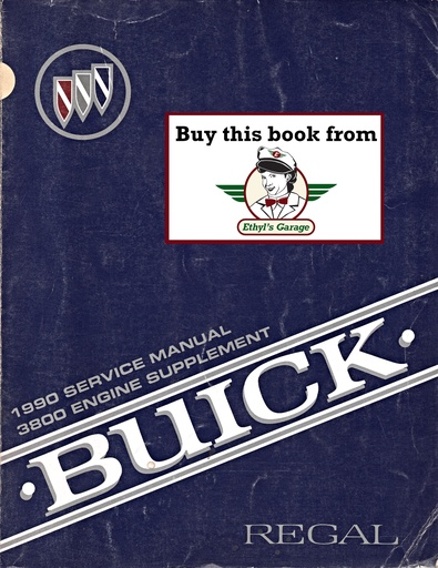 [BU19903800SUPA] 1990 Buick Regal OEM Factory Shop Service Repair Manual 3800 Engine Supplement