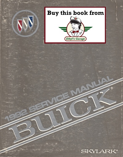 [BU1992SLCSMA] 1992 Buick Skylark OEM Factory Shop Service Repair Manual