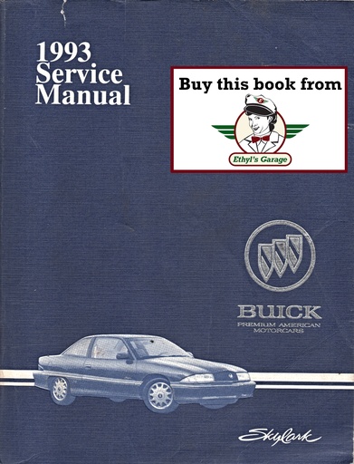 [BU1993SLCSMA] 1993 Buick Skylark Factory Shop Service Repair Manual