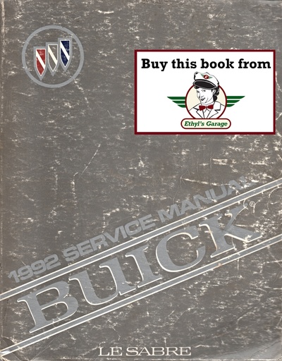 [BU1992LCSMA] 1992 Buick Le Sabre (LeSabre) OEM Factory Shop Service Repair Manual