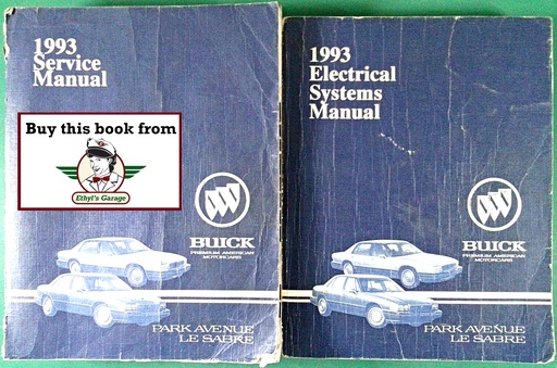 [BU1993LPACSMA/2] 1993 Buick Le Sabre Park Avenue OEM Shop Service Repair Manual