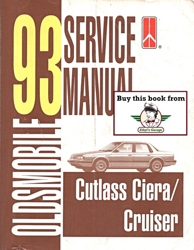 [OL1993CCCCCSMA] 1993 Oldsmobile Cutlass Ciera, Cutlass Cruiser Factory Shop Service Repair Manual