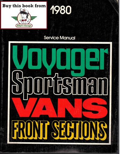 [MOP1980814700007A] 1980 Dodge Sportsman and Plymouth Voyager Full-Size Van Shop Maintenance Repair Service Manual