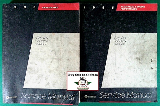 [MOP1985813705006A/2] 1985 Dodge Ram Mini Van, Dodge Caravan, and Plymouth Voyager Front-Wheel-Drive Van/Wagon Shop Repair Service Manual 2 Vol. Set w/Wiring Diagrams