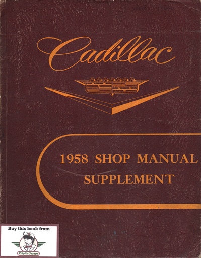 [CA1958109877720MA] 1958 Cadillac Shop Service Repair Manual Supplement