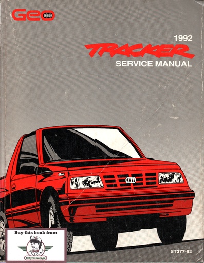 [GE1992ST37792] 1992 Geo Tracker Factory Shop Repair Service Manual