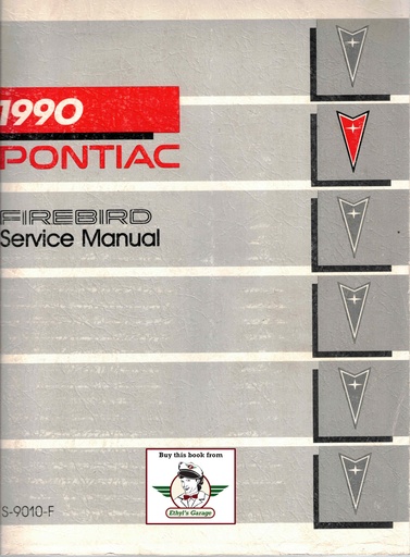 [PO1990S9010F] 1990 Pontiac Firebird OEM Factory Shop Service Manual