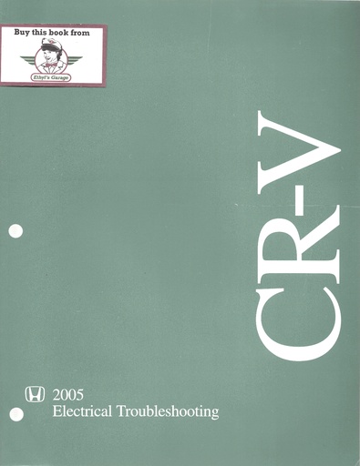 [61S9A03EL] 2005 Honda CR-V Electrical Troubleshooting Manual (ETM) with Wiring Diagrams