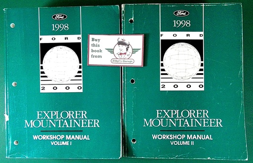 [FO1998FCS12199981/2/2A] 1998 Ford Explorer and Mercury Mountaineer Original OEM Factory Shop Service Workshop Manual 2 Vol Set