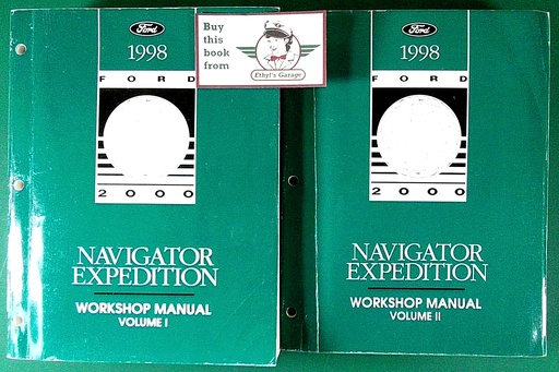 [FO1998FCS12561981/2/2A] 1998 Ford Expedition and Lincoln Navigator Original OEM Factory Shop Repair Service Workshop Manual Complete 2 Vol. Set